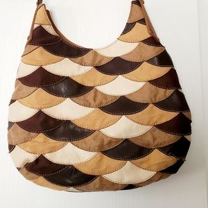 Vintage Leather Patchwork Boho Purse